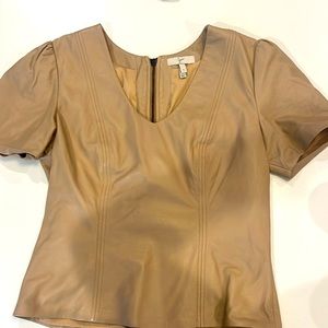 Joie beige leather top